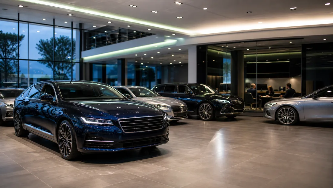 Vehicle dealership representing financed purchases