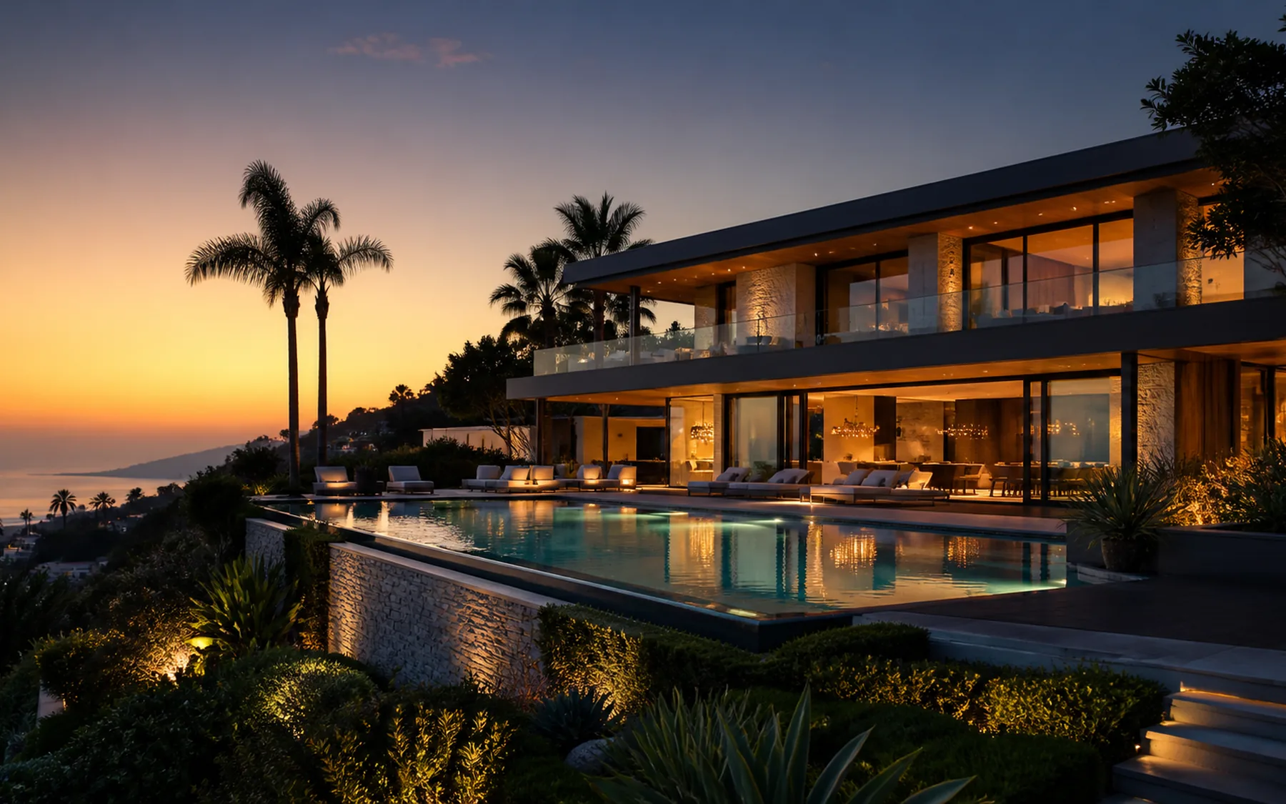 Modern waterfront city representing financial growth