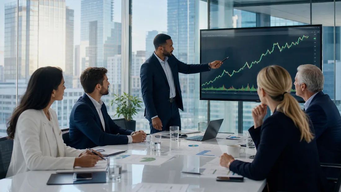 Business meeting representing ownership and investment
