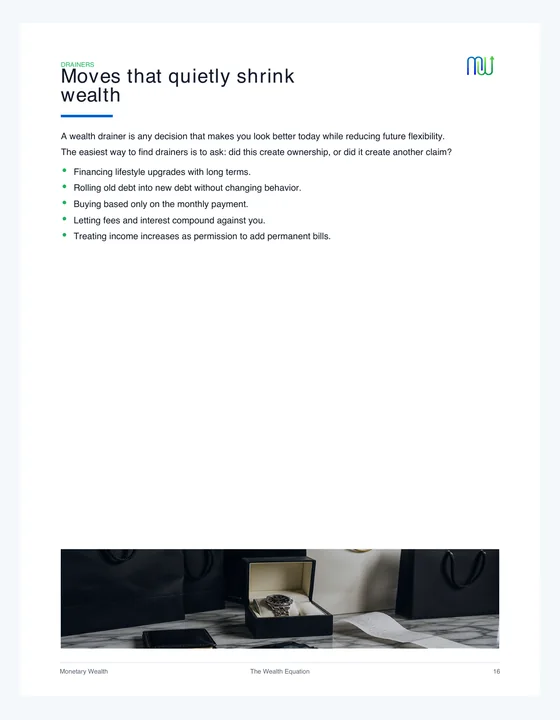 Wealth Drainers sample